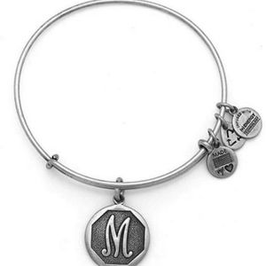 Alex and Ani M silver charm bracelet